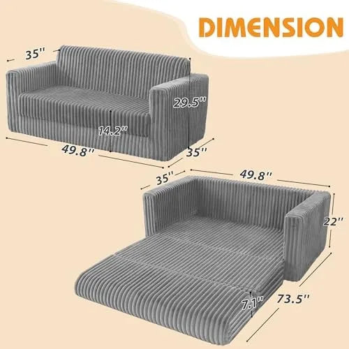 2-in-1 Folding Sofa Bed