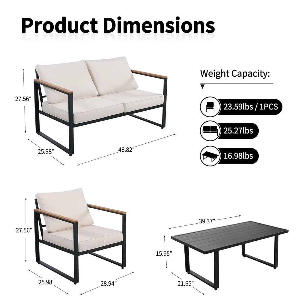 4-Piece Patio Conversation Set