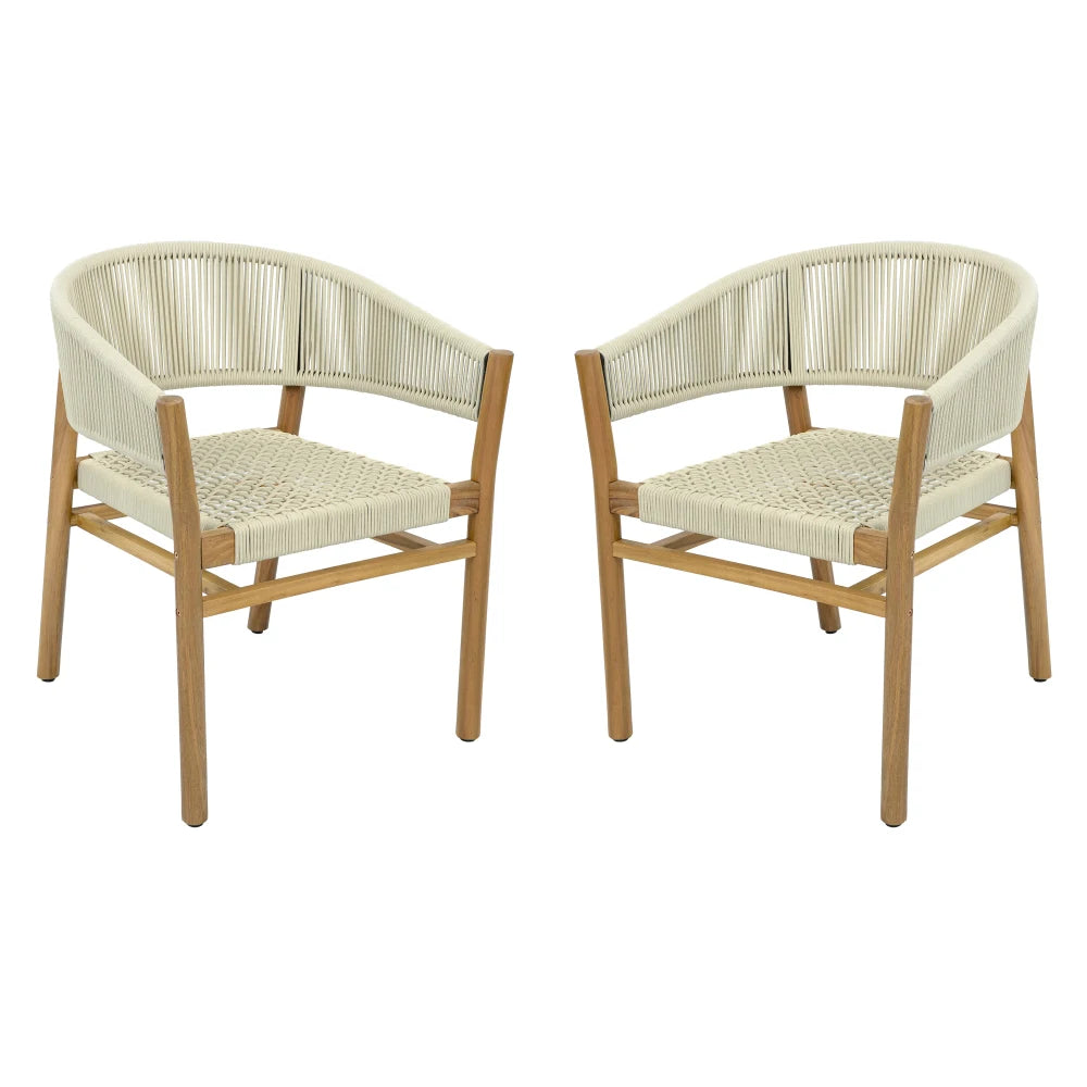 Outdoor Rattan Accent Chairs (Set of 2)