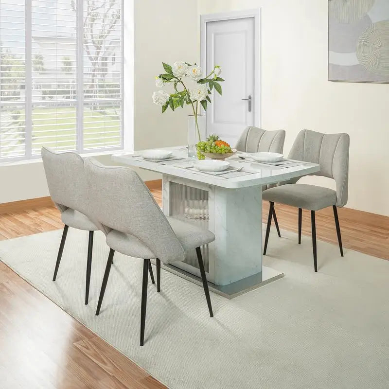 Expandable Square Marble Dining Table