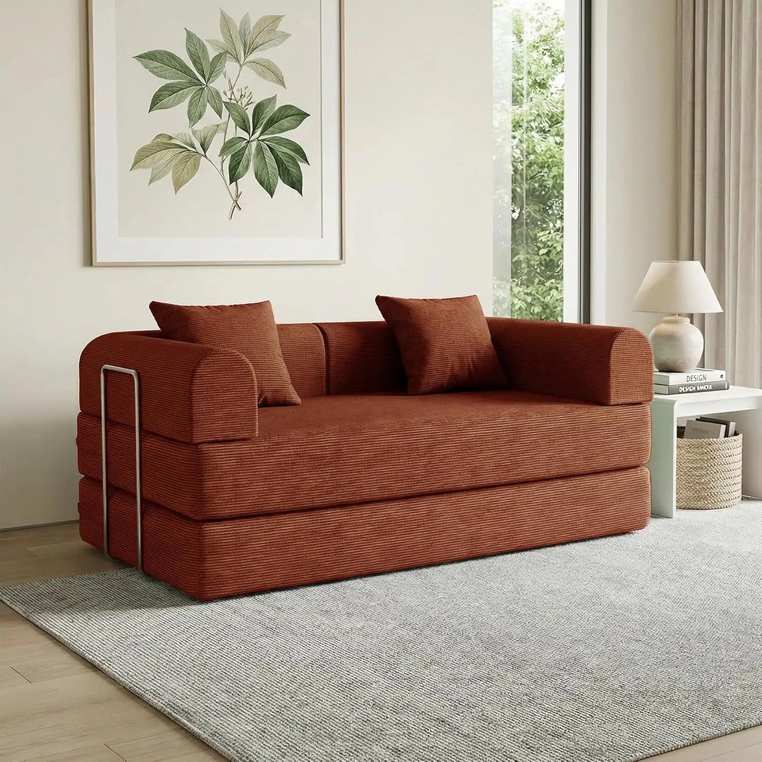 Convertible Corduroy Sofa Bed