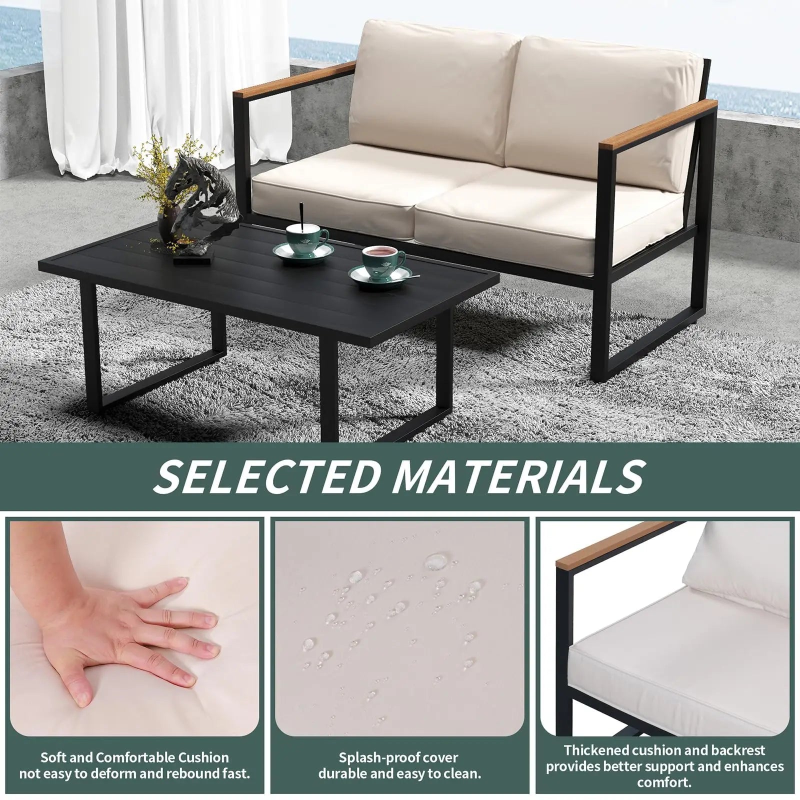 4-Piece Patio Conversation Set