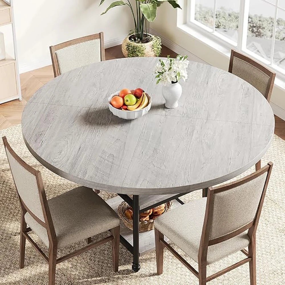 Round Dining Table with Storage (4-Seater)