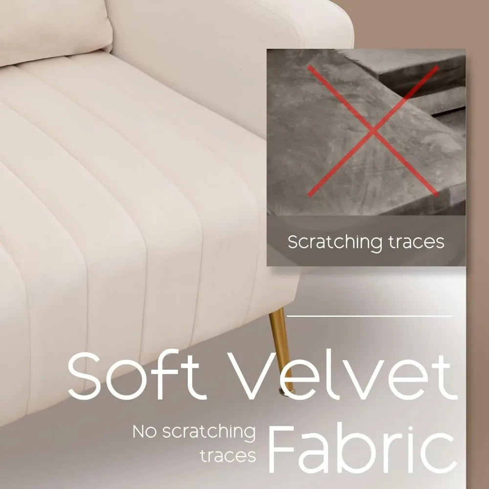 Velvet Wingback Accent Chairs (Set of 2)