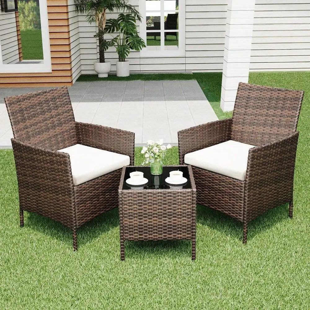 3-Piece Outdoor Rattan Set