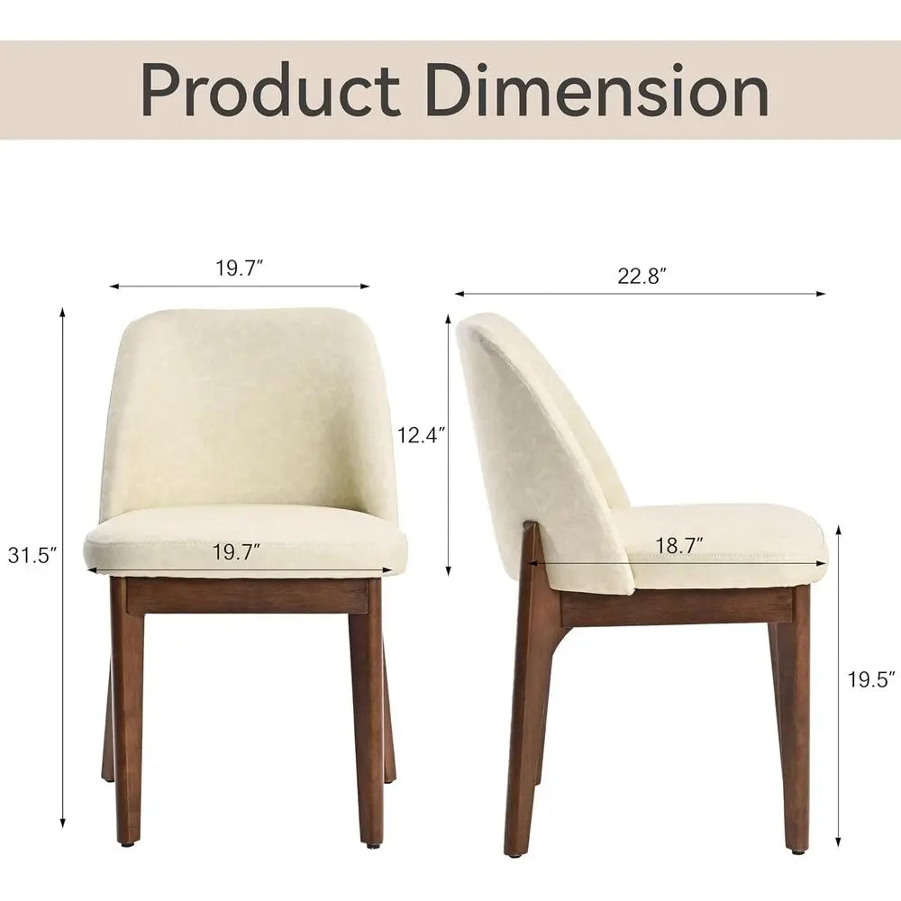 Faux Leather Dining Chairs (Set of 2)