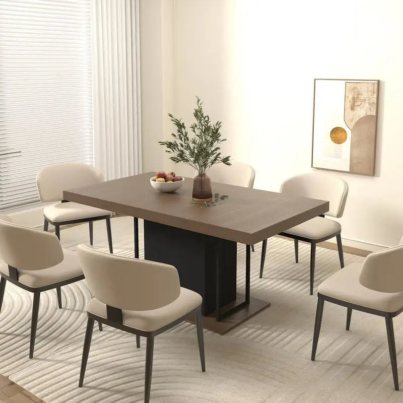Extendable Rectangular Dining Table (6–10 Seater)