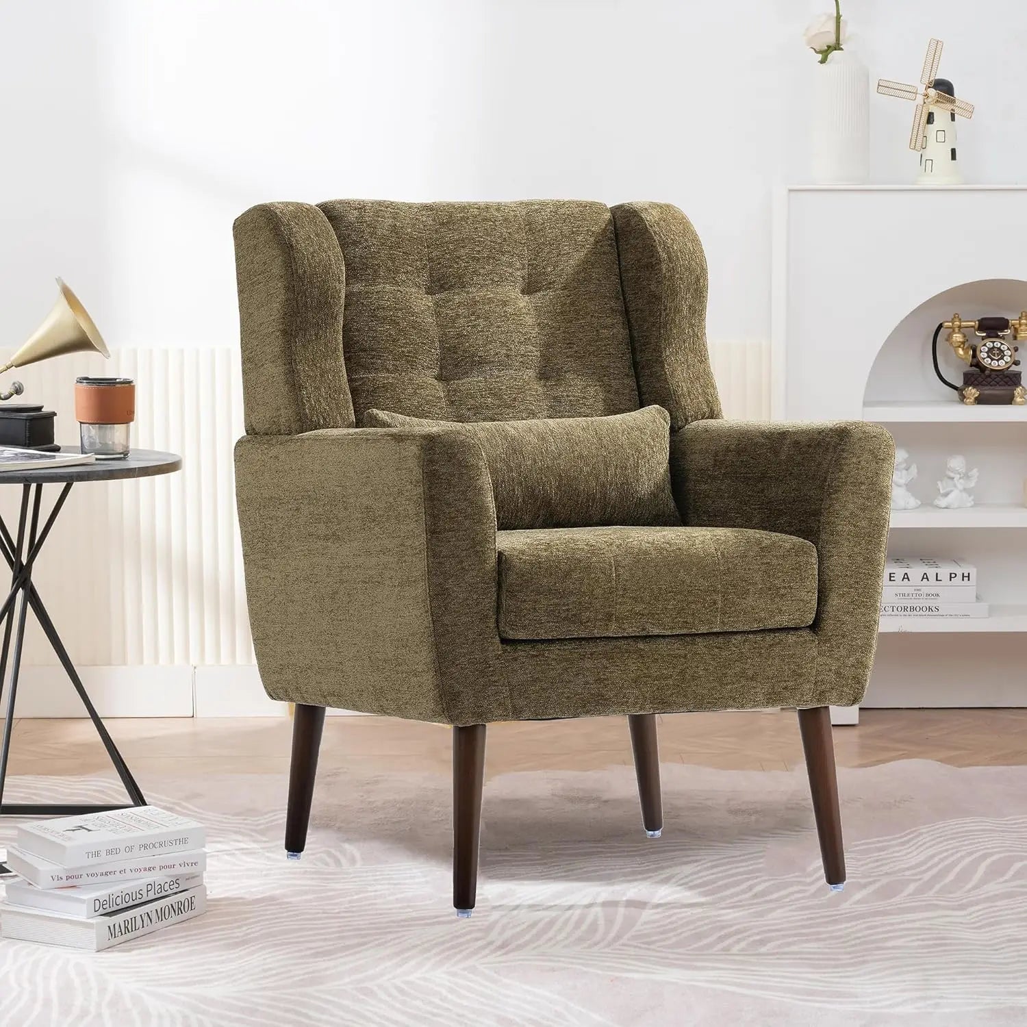 Tufted Wingback Accent Chair