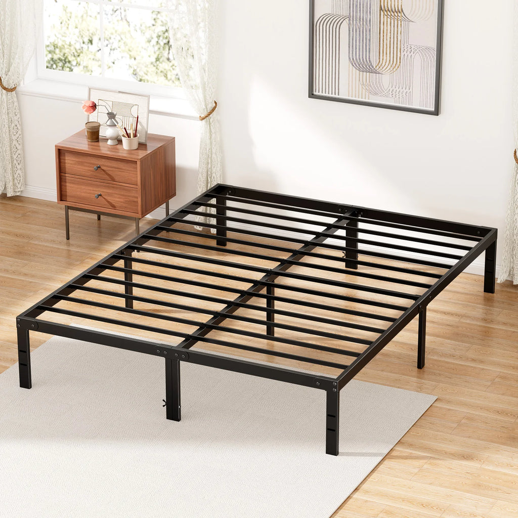 Metal Platform Bed Frame with Storage