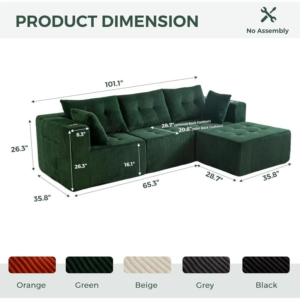 Modular Cloud Sectional Sofa