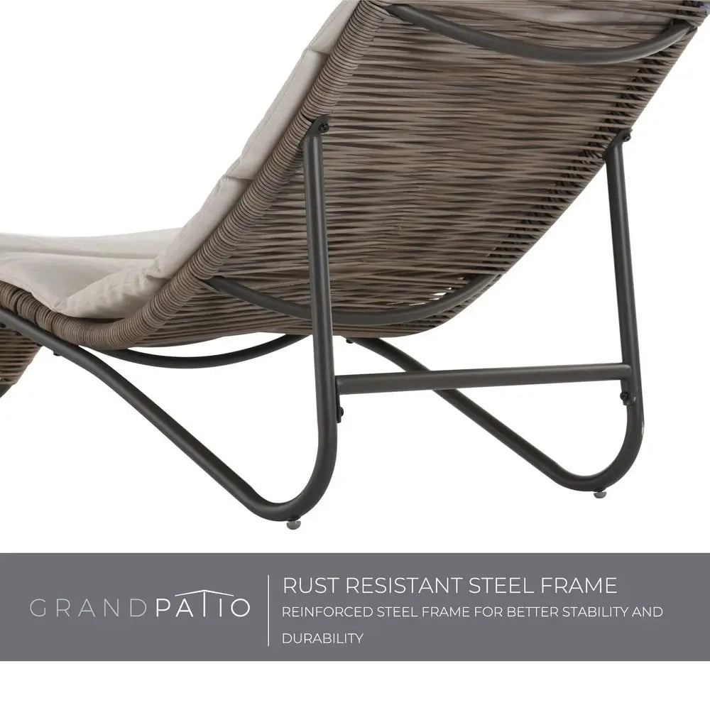 Wicker Sun Lounger Chair