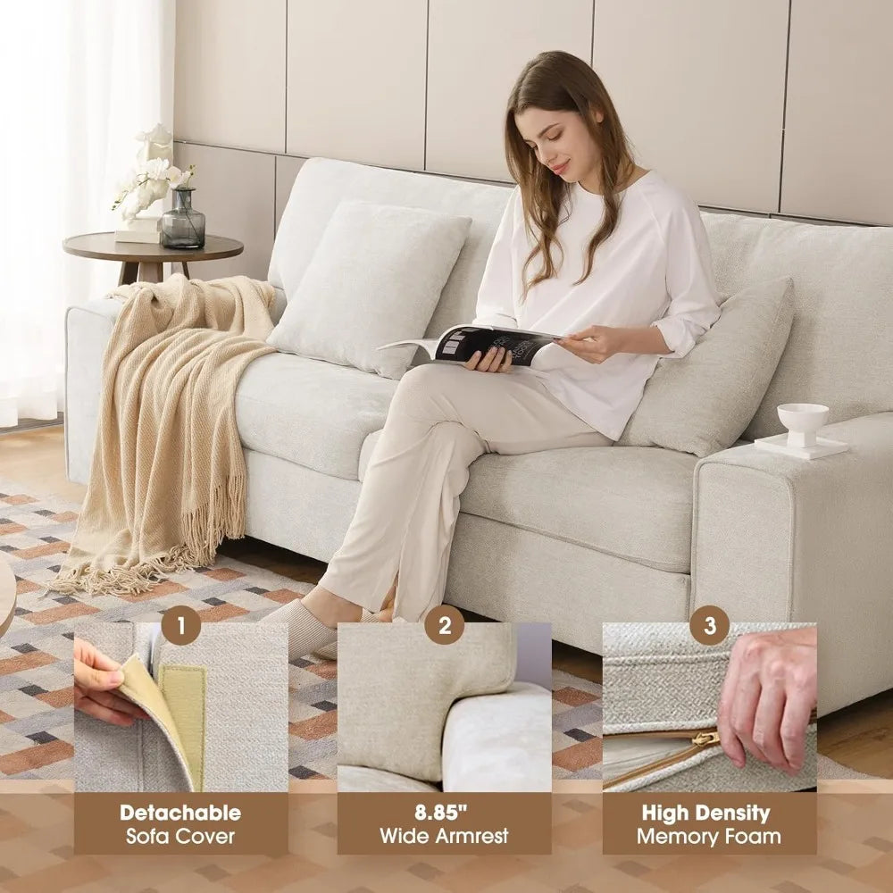 Chenille Recliner Loveseat Sofa