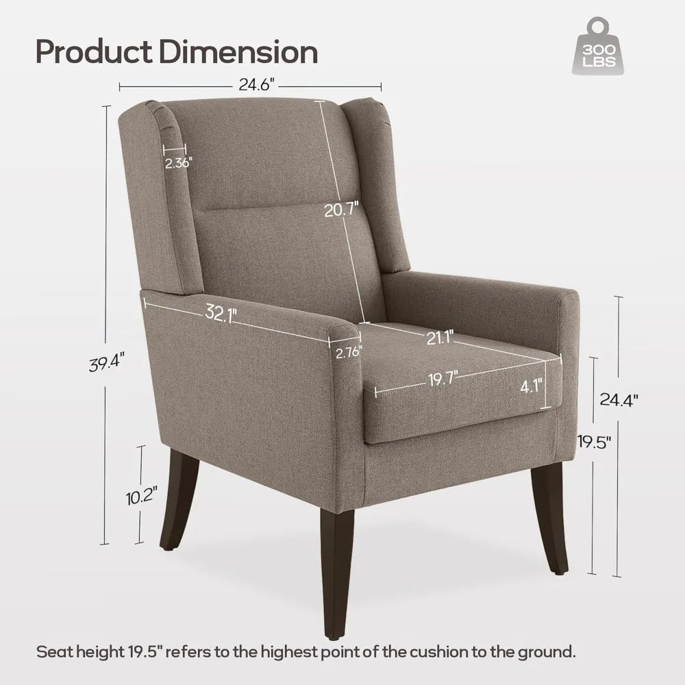 High Back Upholstered Accent Chair