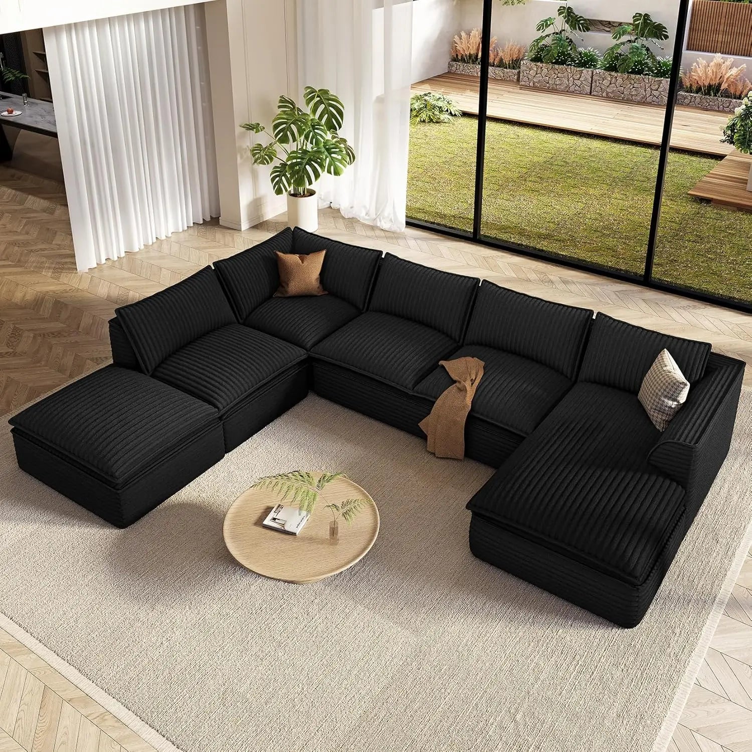7-Seater Modular Sectional Sofa