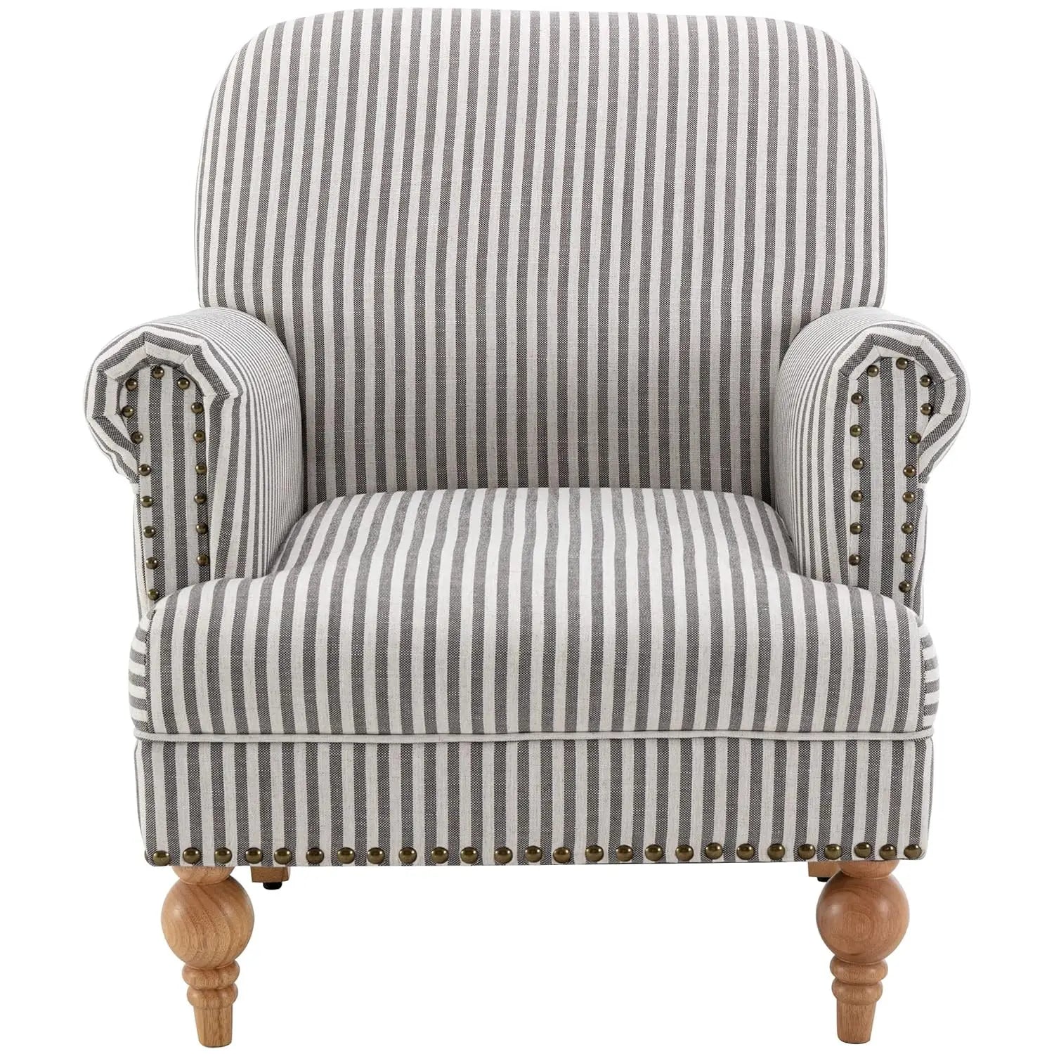 Striped Farmhouse Accent Chair