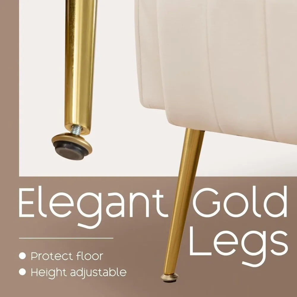 Velvet Wingback Accent Chairs (Set of 2)