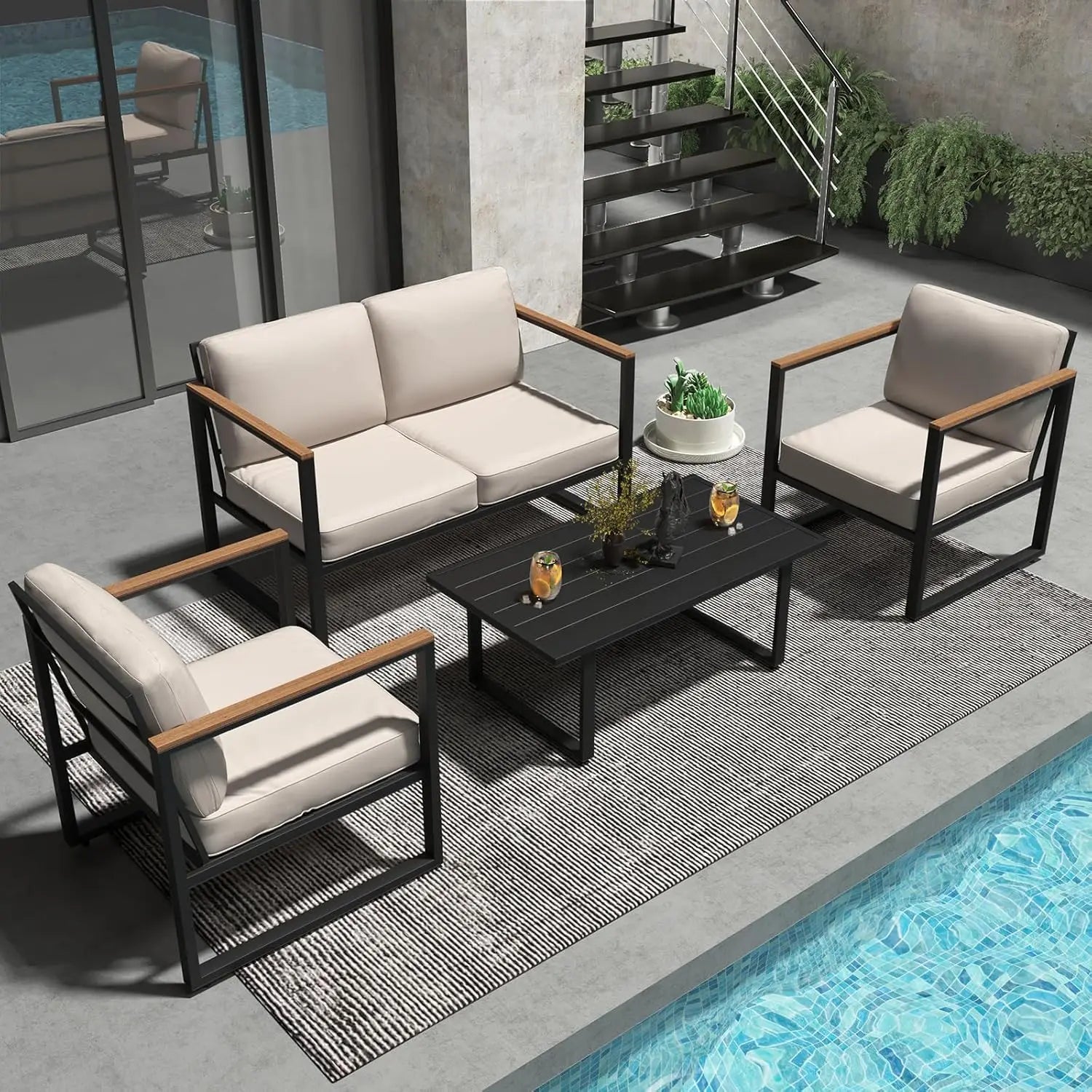 4-Piece Patio Conversation Set