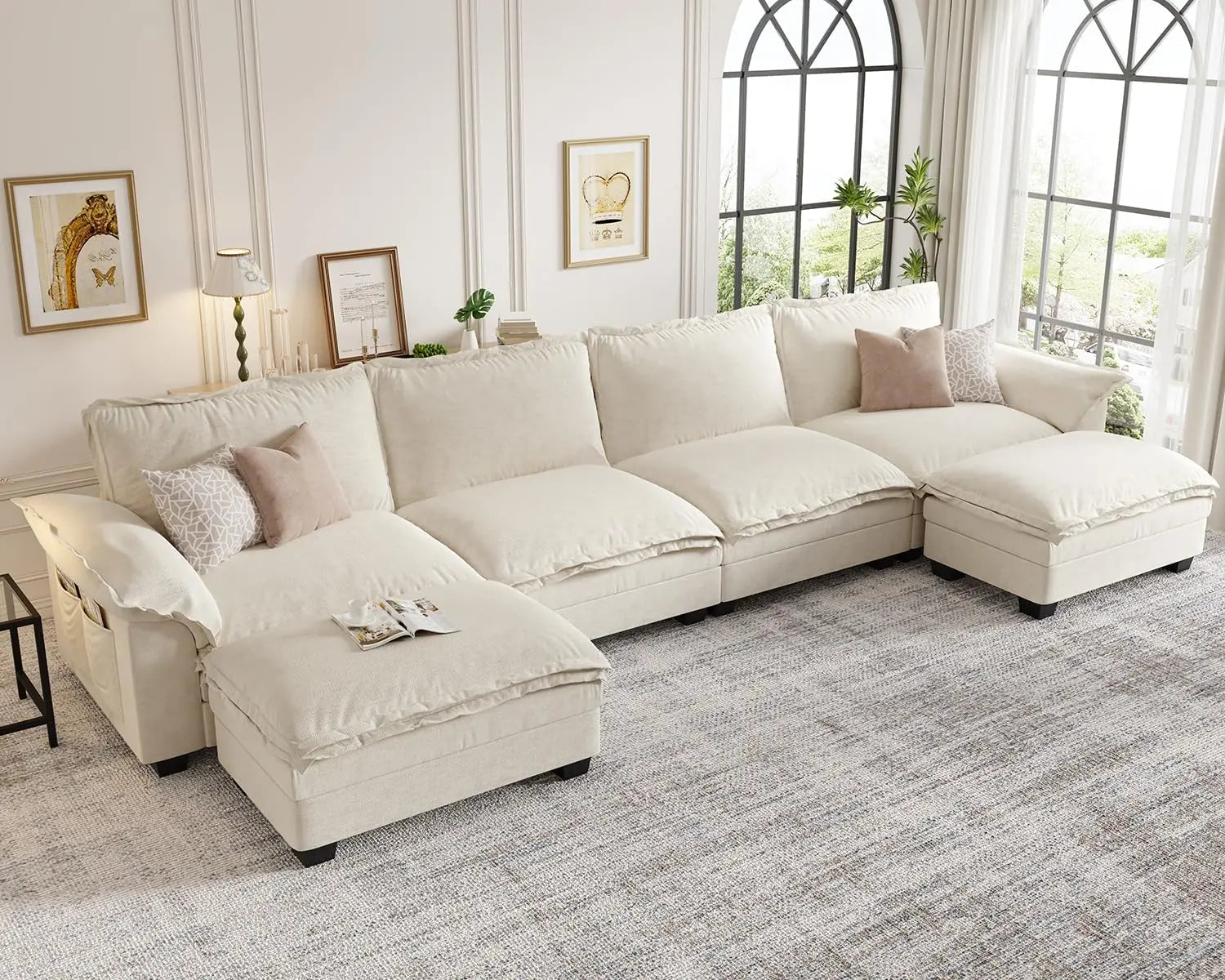 U-Shaped Modular Sectional Sofa