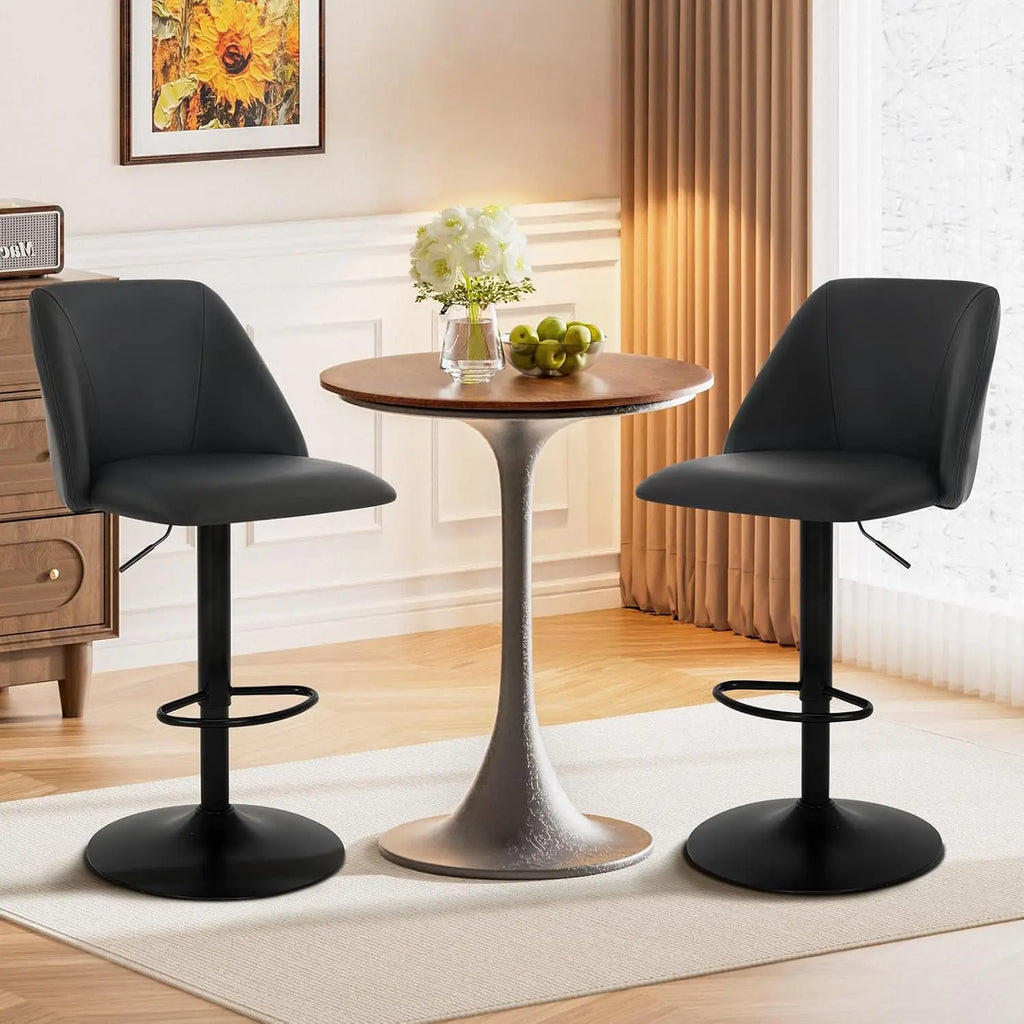 Adjustable PU Bar Stools (Set of 3)
