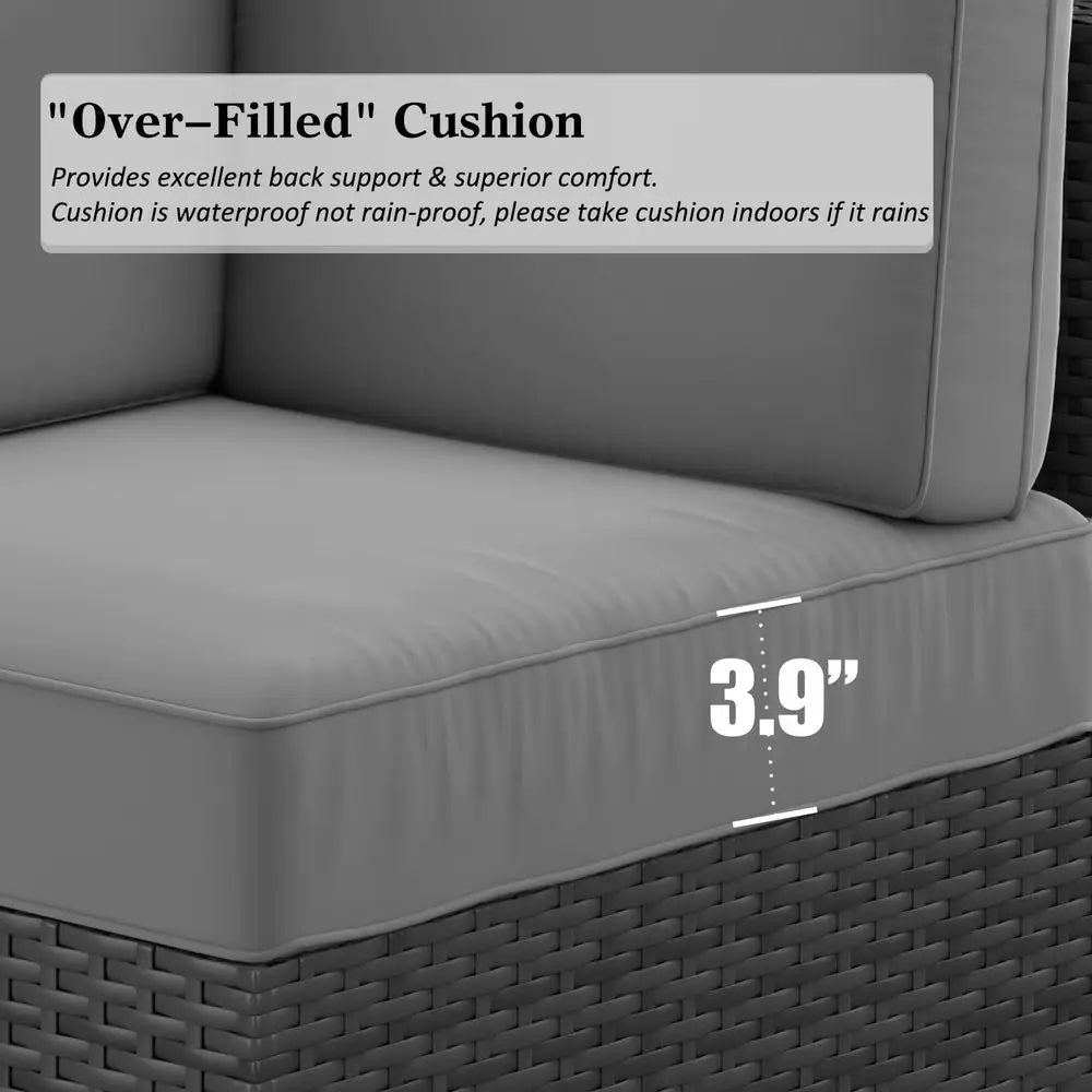 8-Piece Wicker Patio Sofa Set