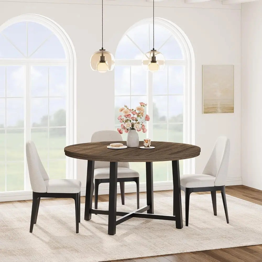 Round Metal Frame Dining Table
