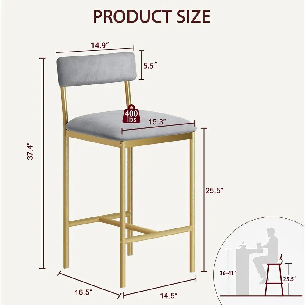 Upholstered Bar Stools (Set of 2)