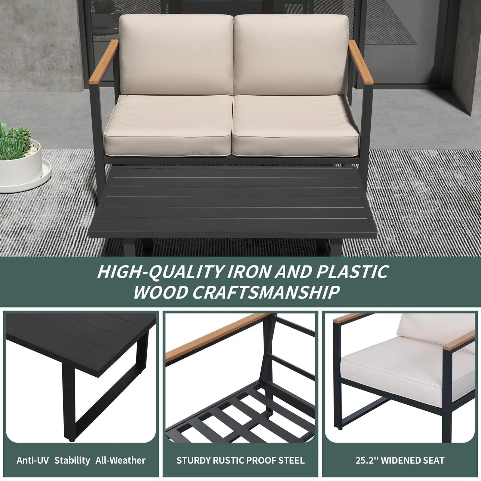 4-Piece Patio Conversation Set