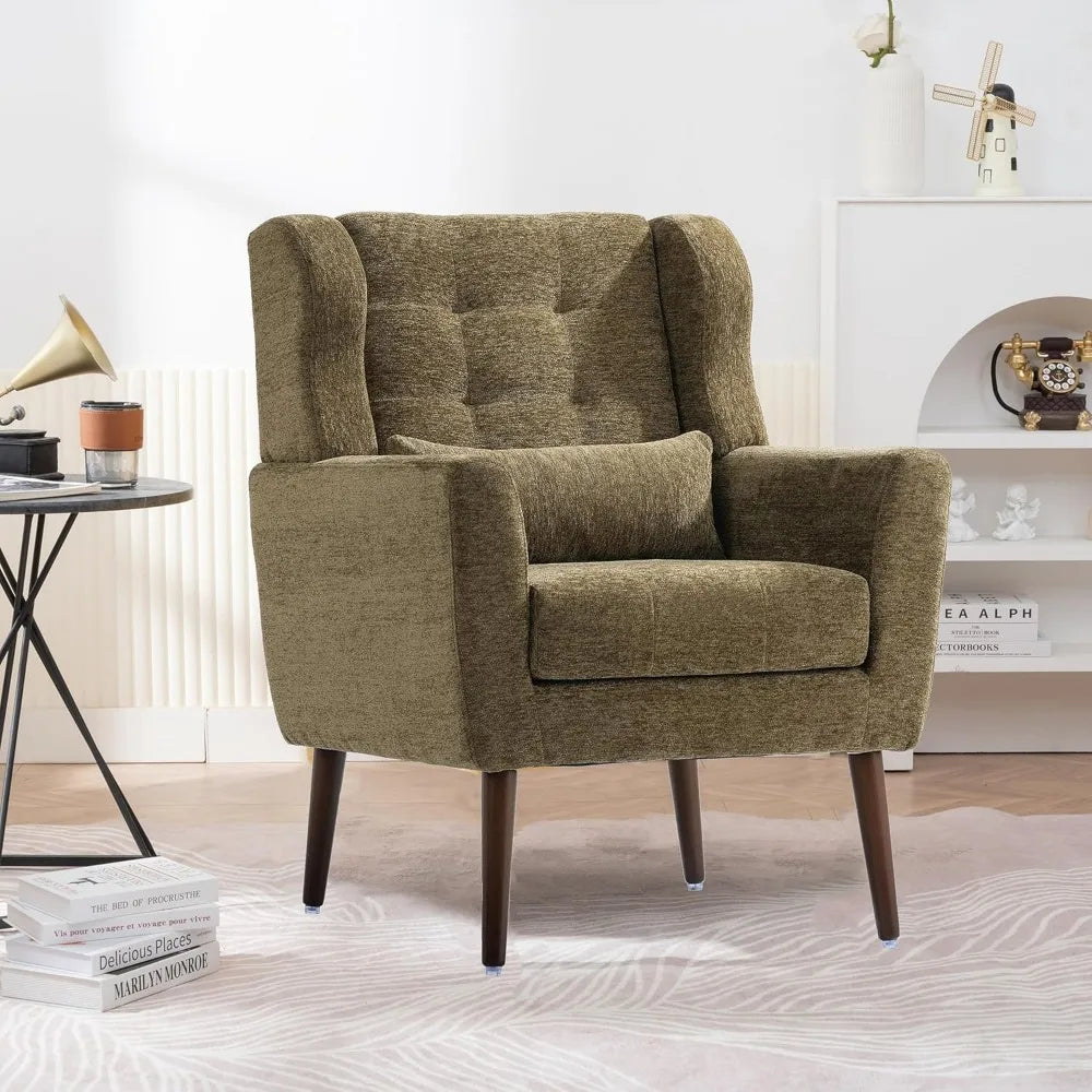 Tufted Wingback Accent Chair