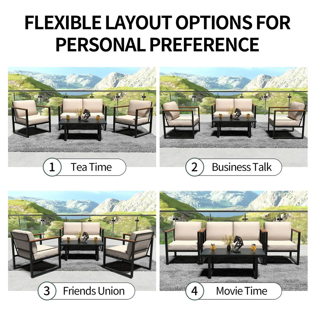 4-Piece Patio Conversation Set