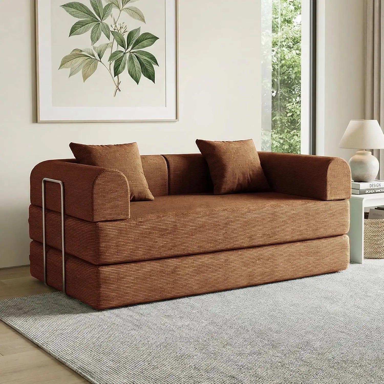 Convertible Corduroy Sofa Bed