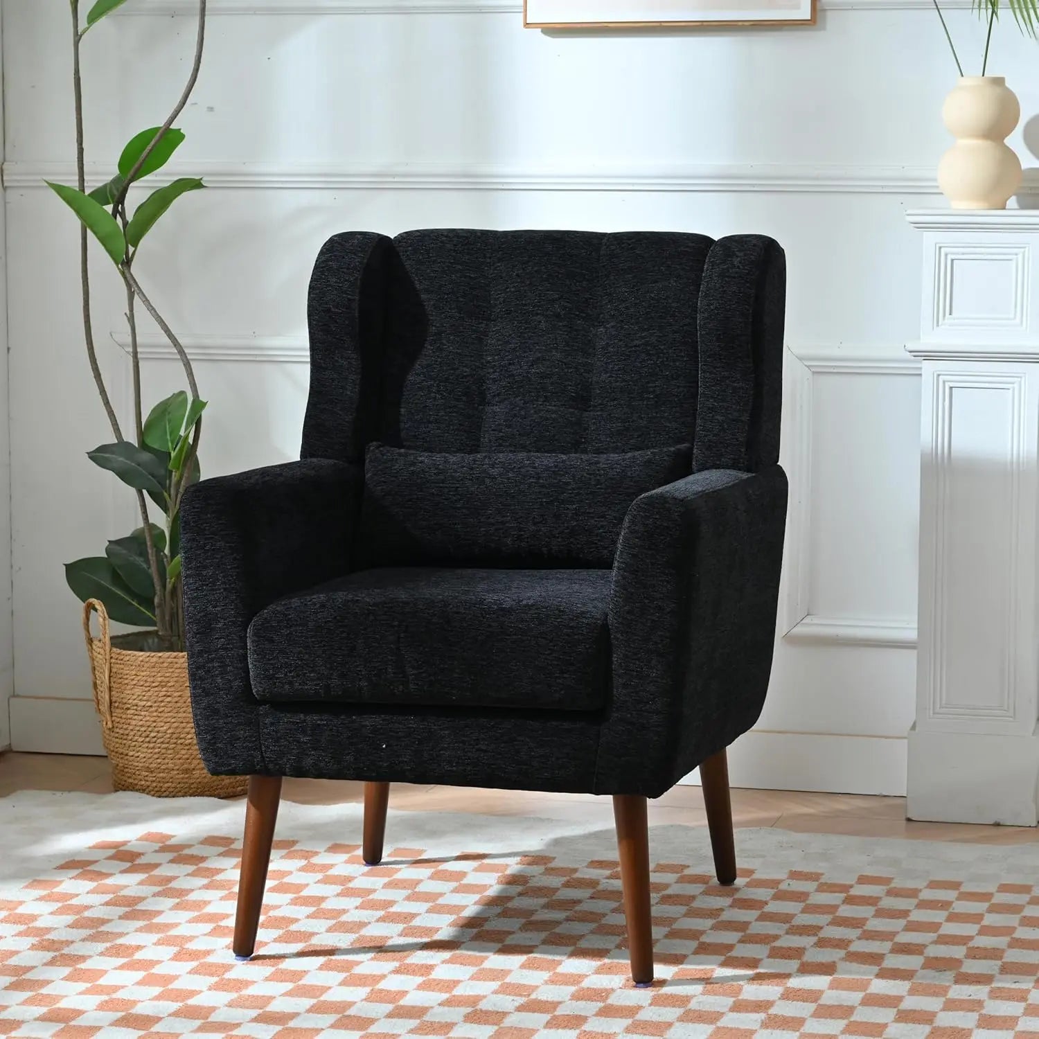 Tufted Wingback Accent Chair