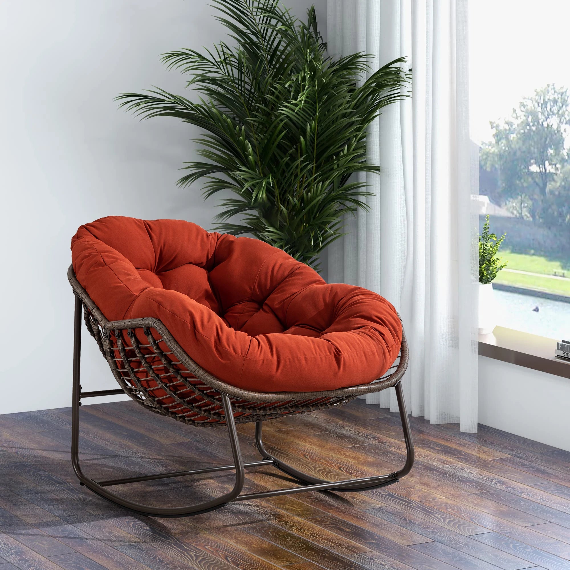 Outdoor Rattan Rocking Chair
