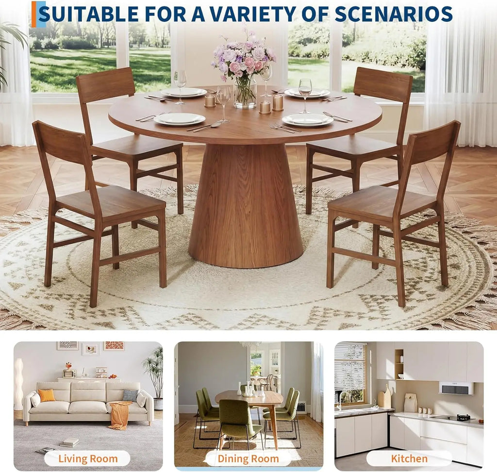 43" Round Pedestal Dining Table