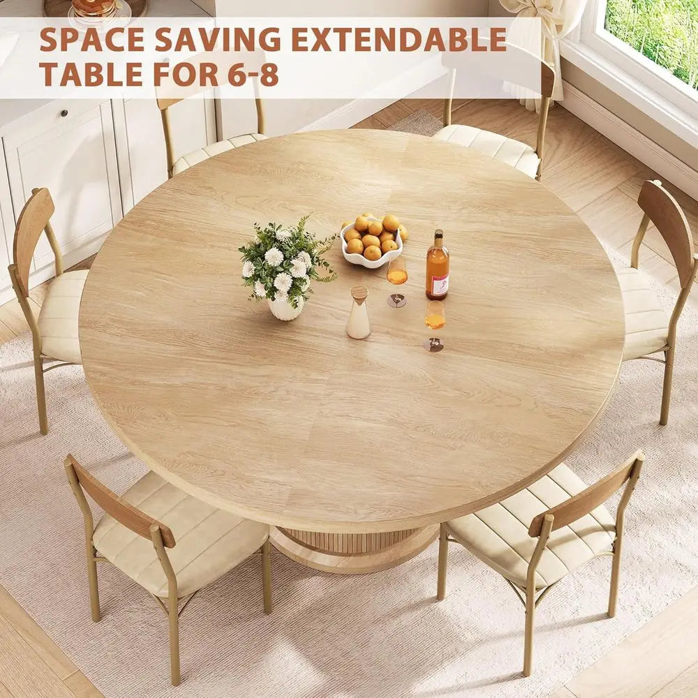 Expandable Oval Dining Table (8 Seater)