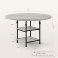 Round Dining Table with Storage (4-Seater)