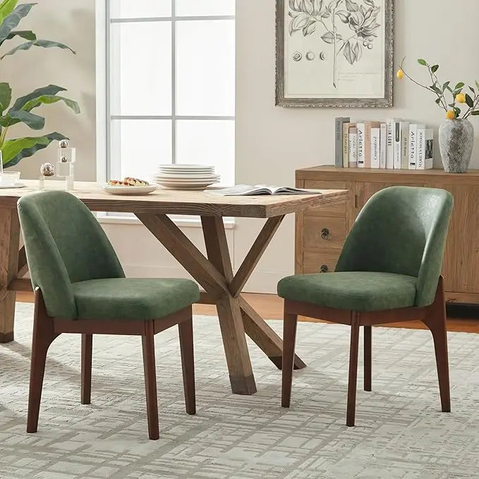 Faux Leather Dining Chairs (Set of 2)
