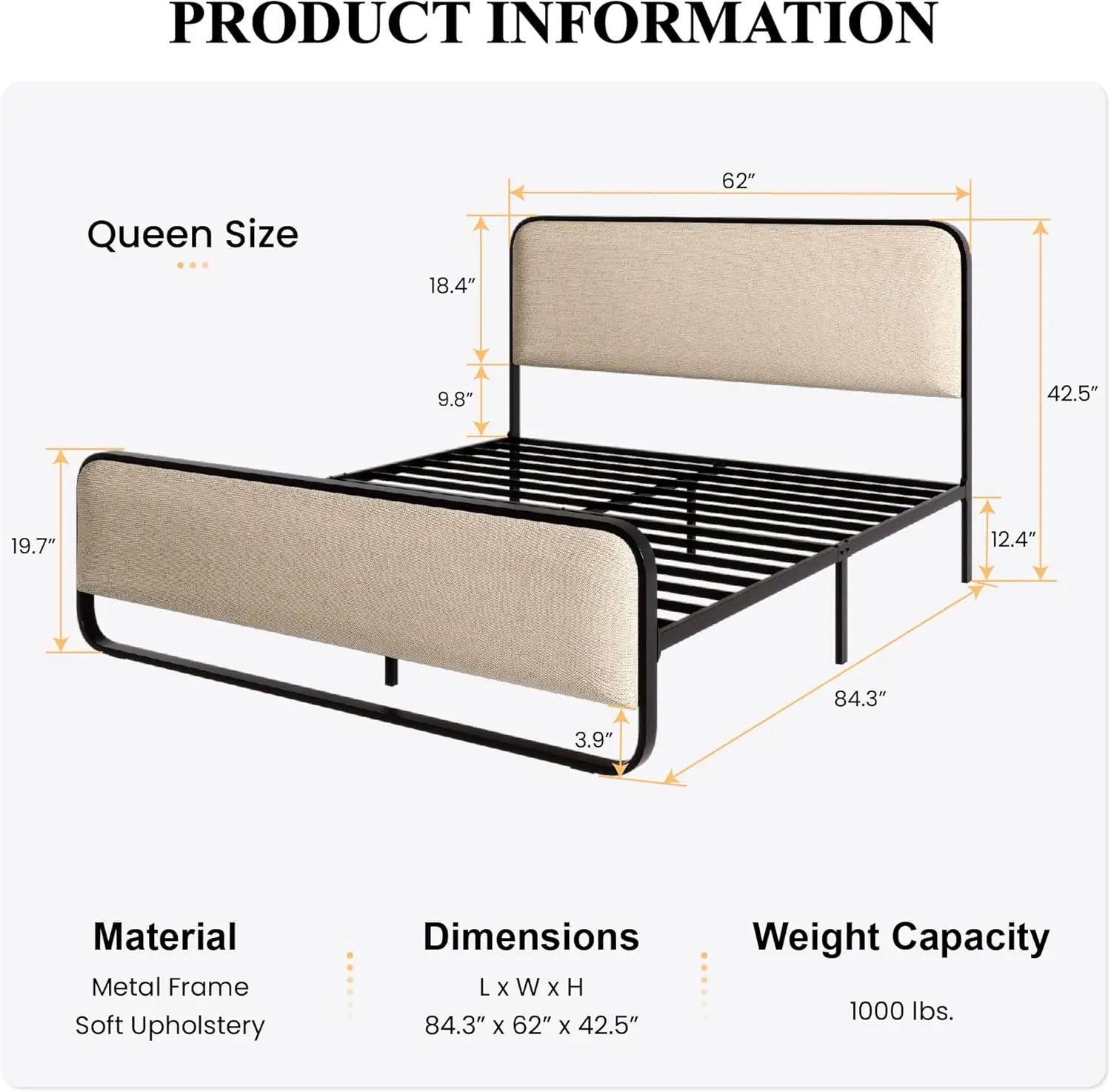 Queen Platform Bed with Storage