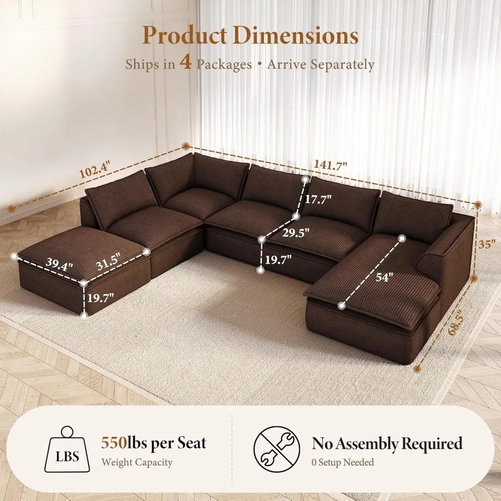 7-Seater Modular Sectional Sofa