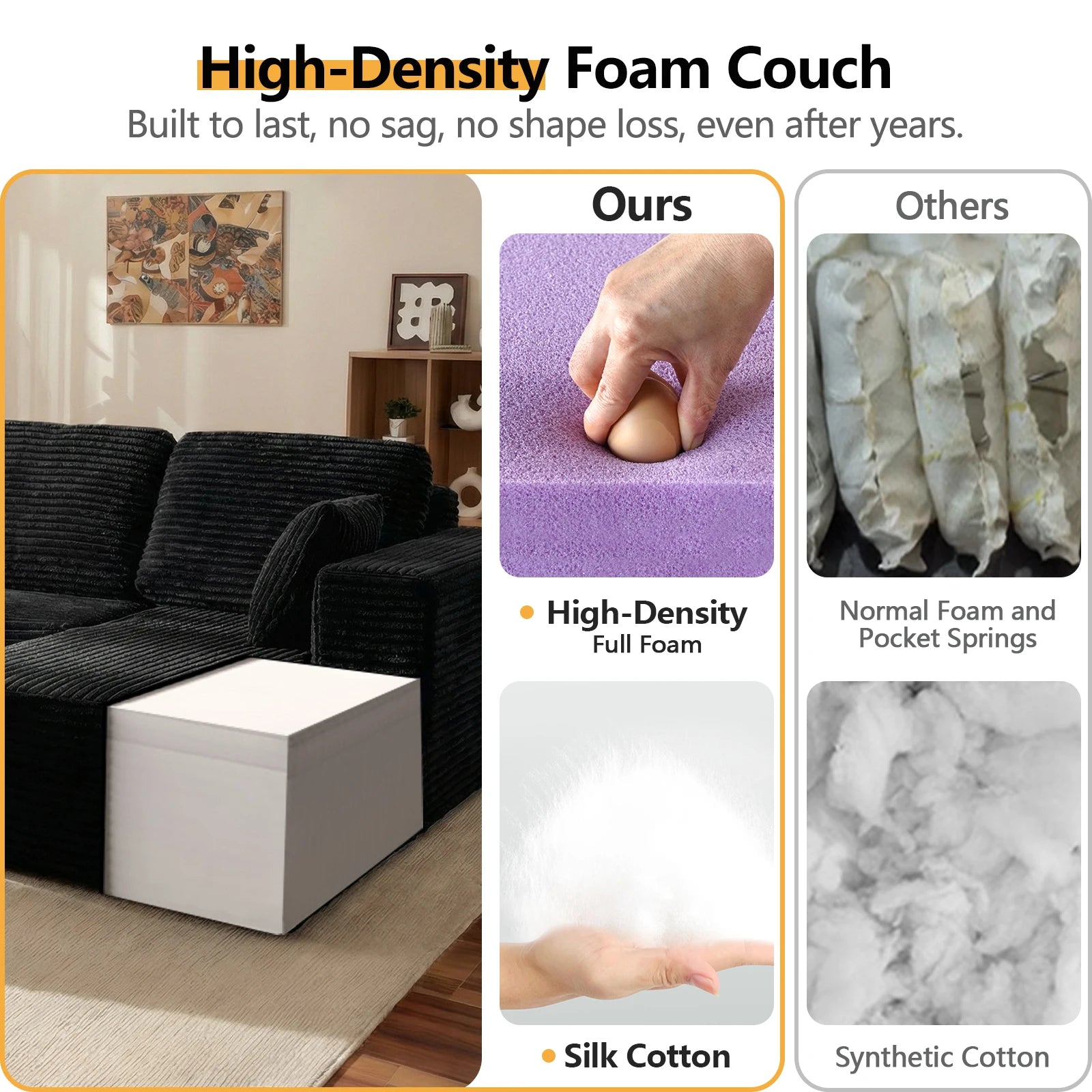 L-Shaped Cloud Sectional Sofa