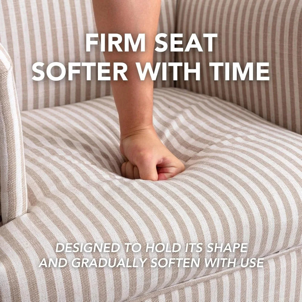 Striped Farmhouse Accent Chair