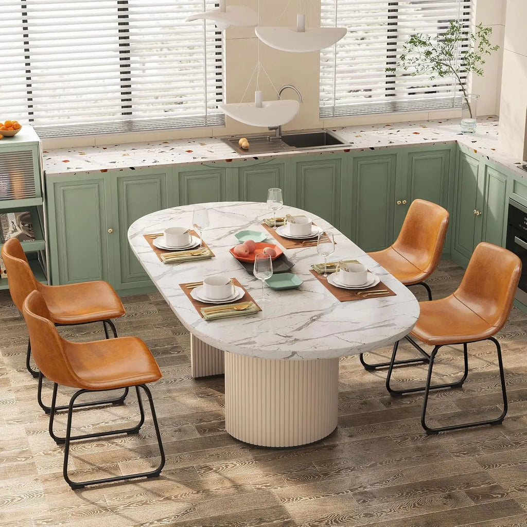 PU Leather Dining Chairs (Set of 4)