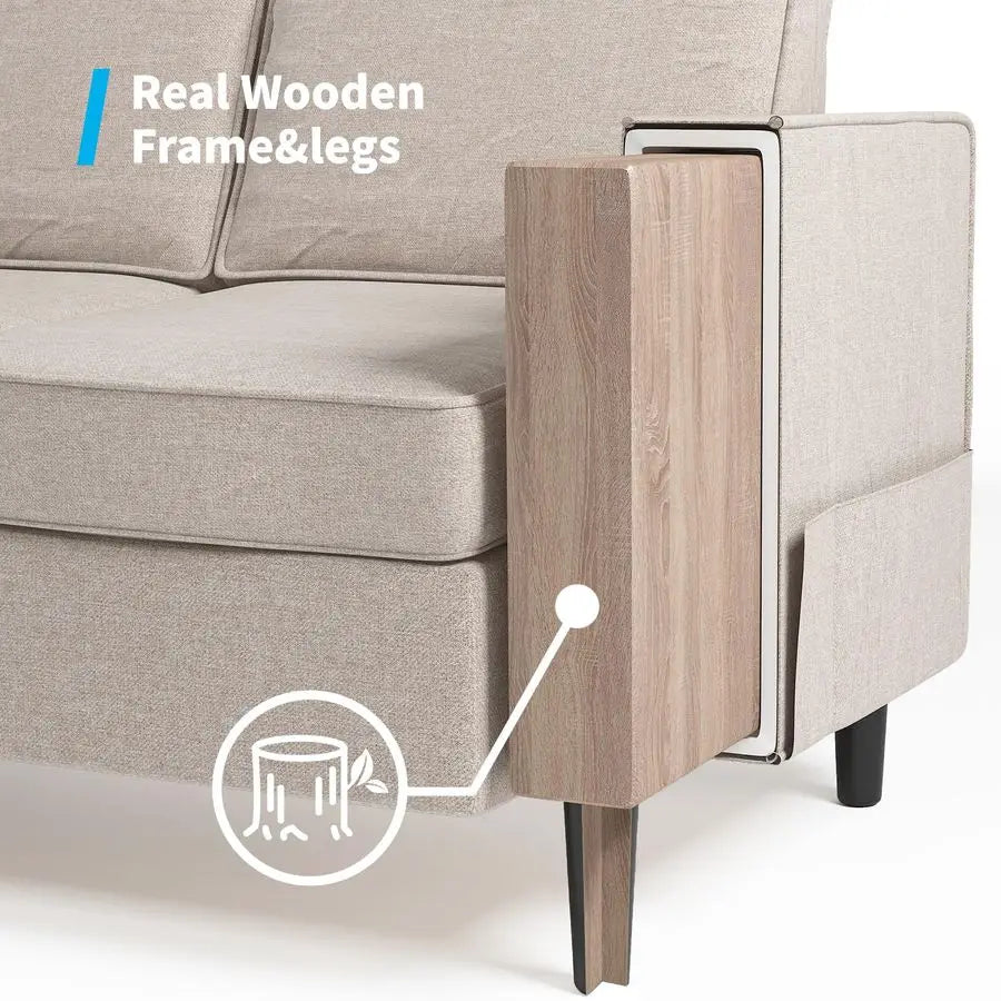 L-Shaped Convertible Sectional Sofa