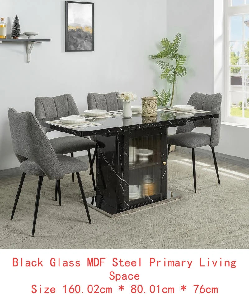 Expandable Square Marble Dining Table