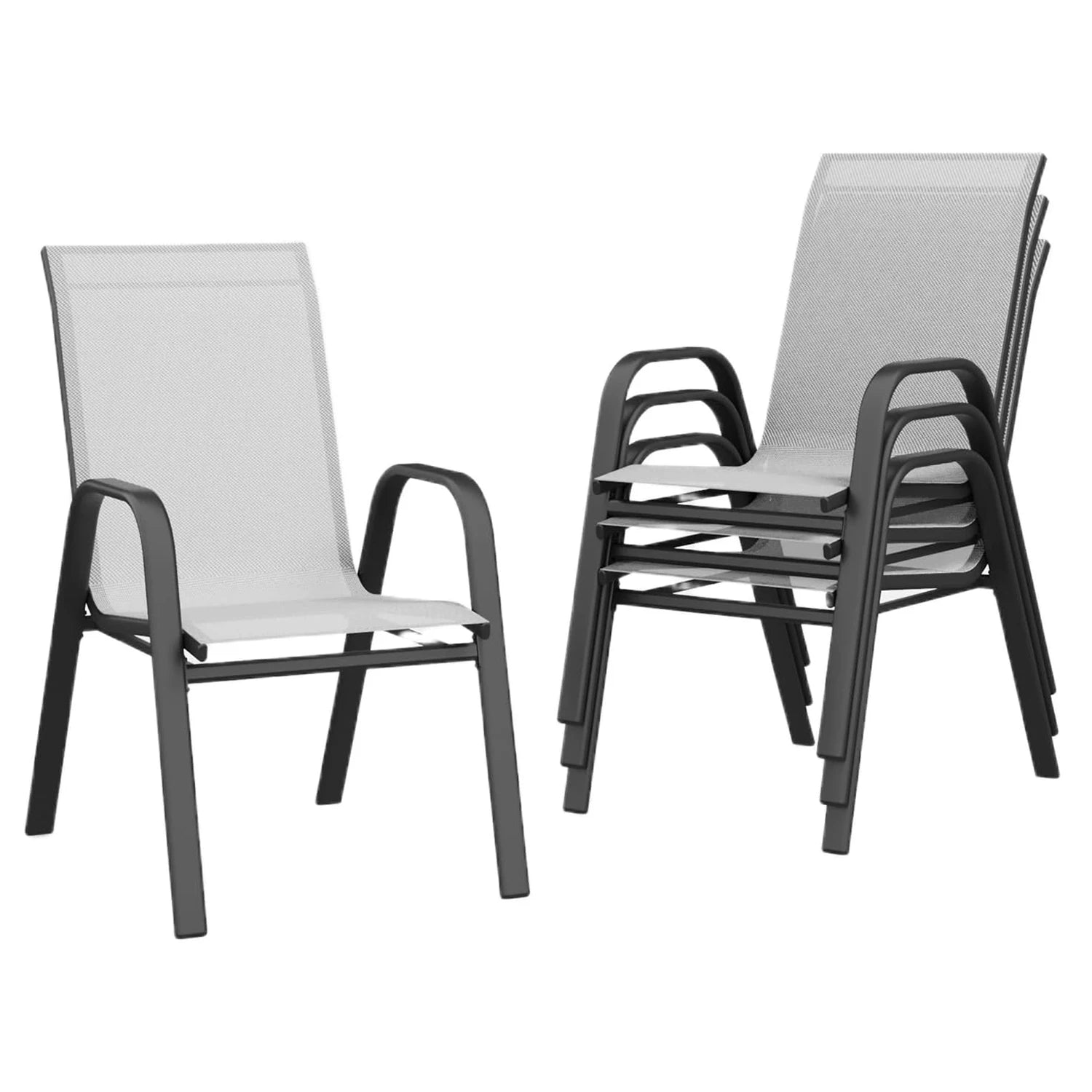 Stackable Patio Dining Chairs (Set of 4)
