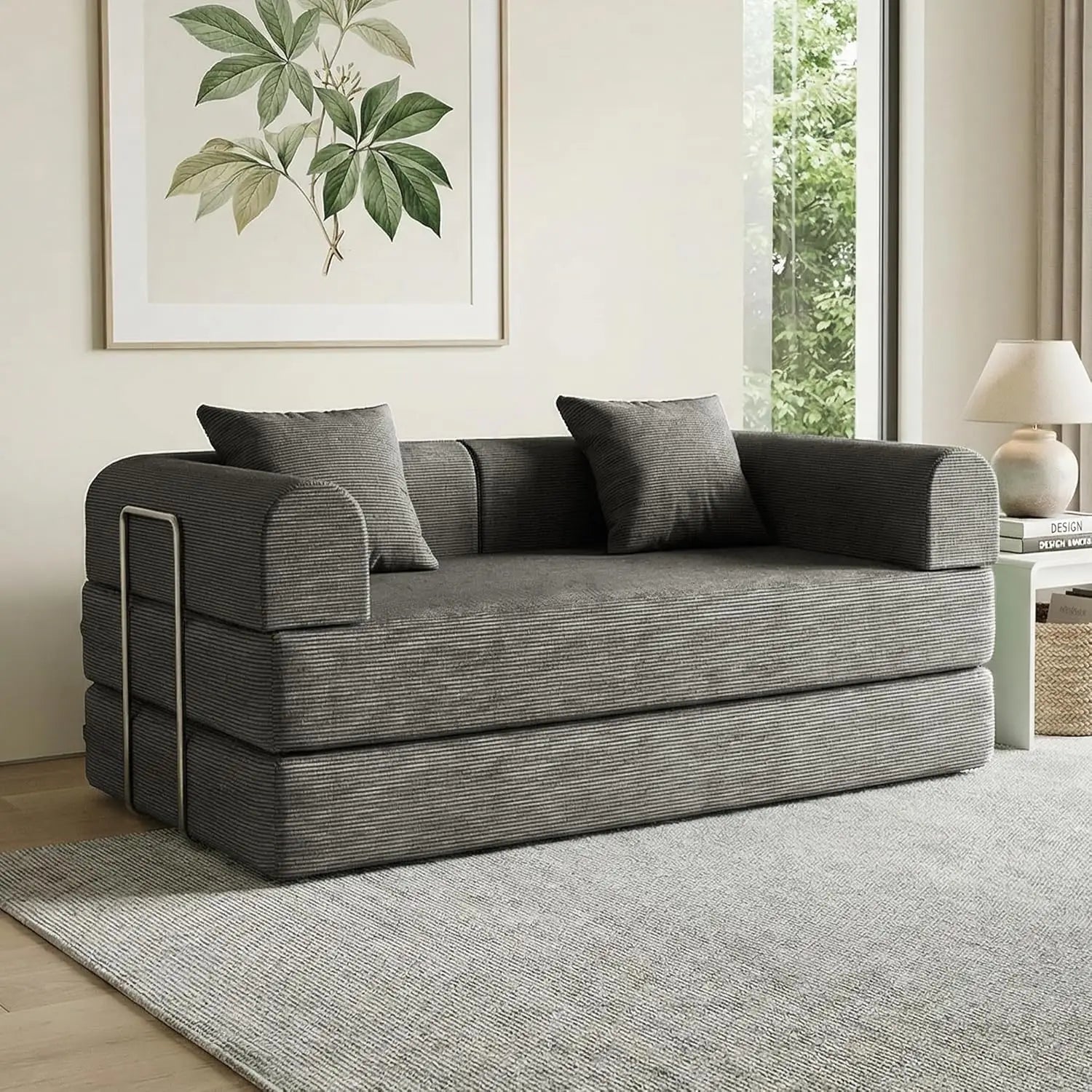 Convertible Corduroy Sofa Bed