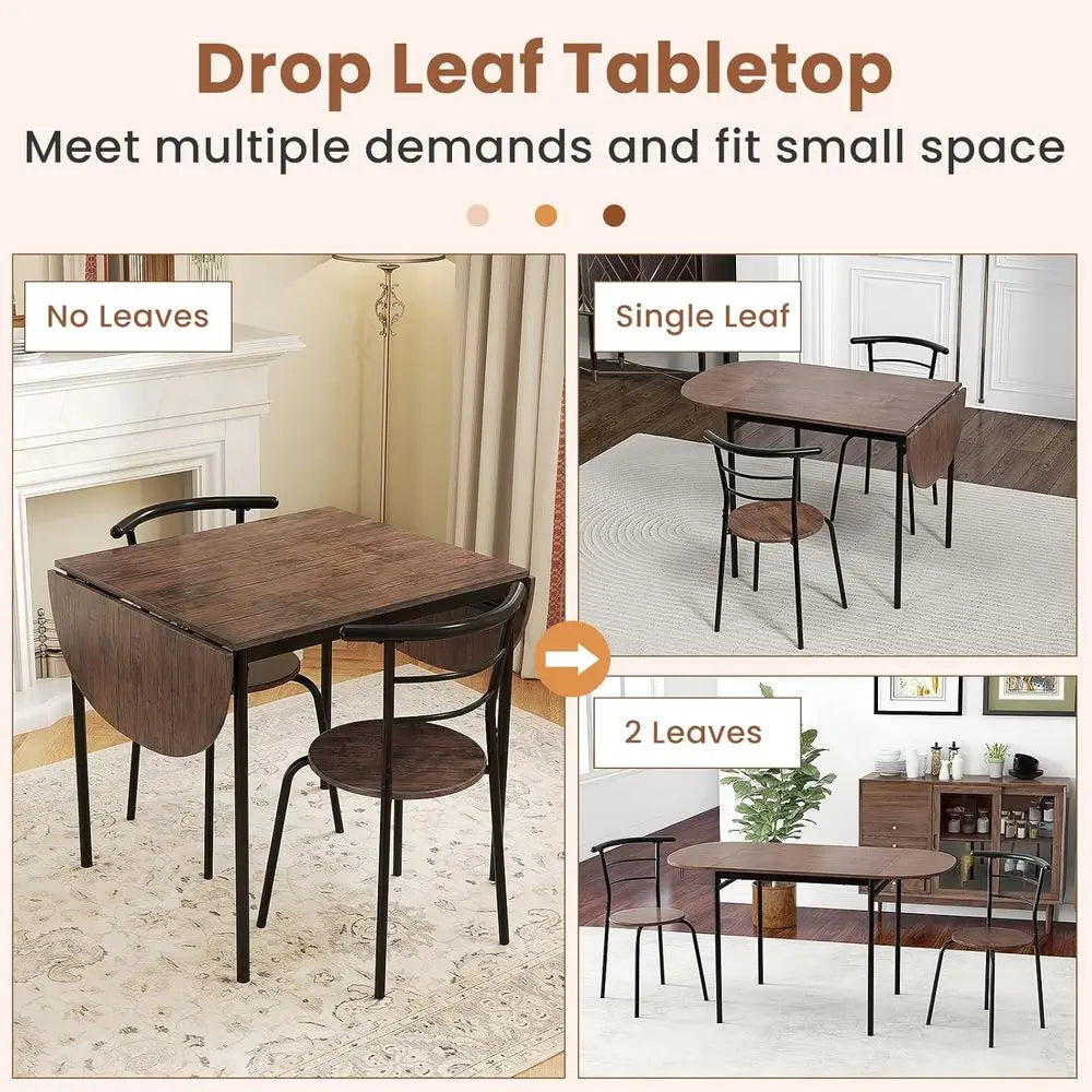 Drop Leaf Dining Set (2 Seater)