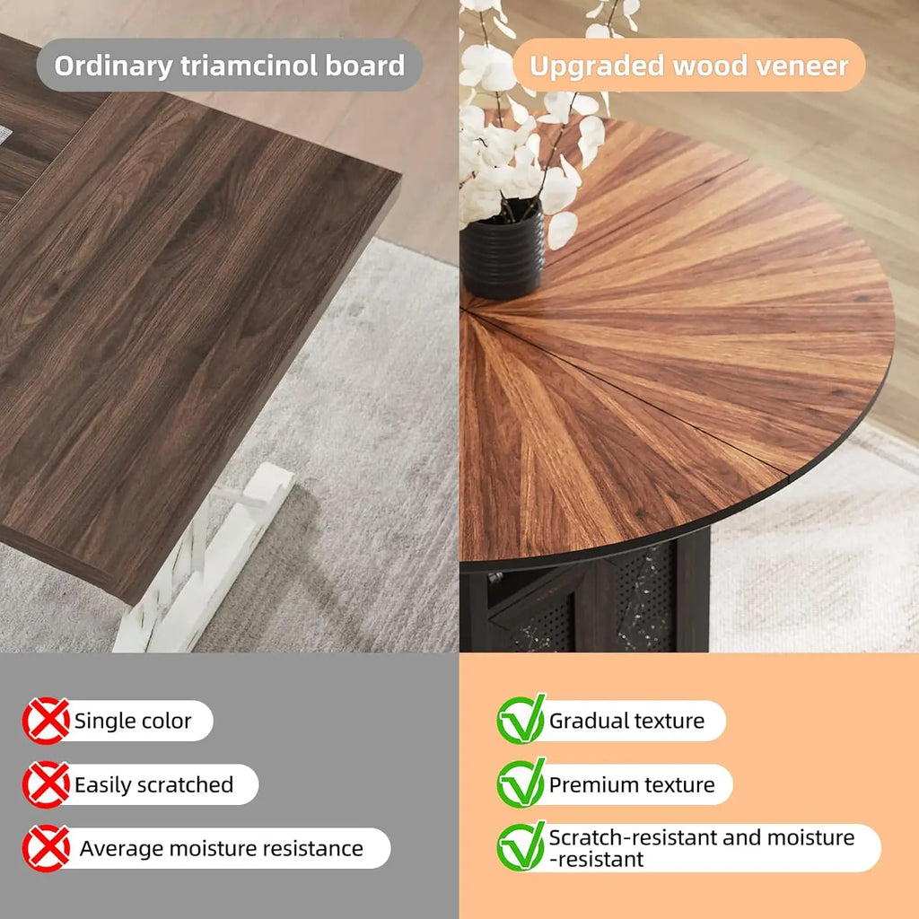 47" Round Dining Table Set (4–6 Seater)