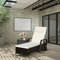Reclining Wicker Chaise Lounge