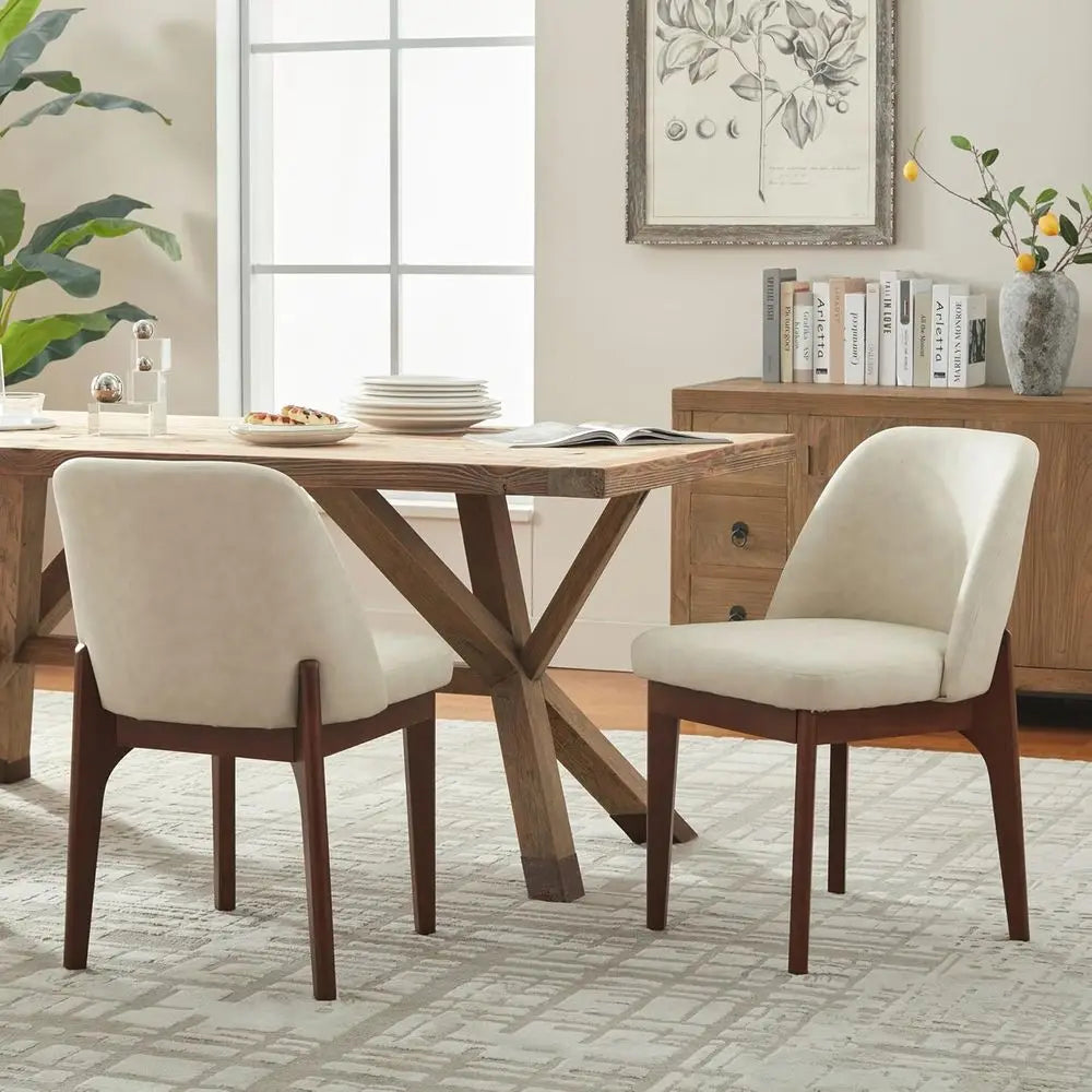 Faux Leather Dining Chairs (Set of 2)