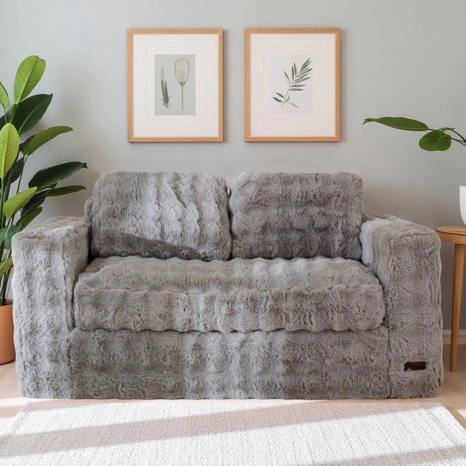 Floor Sofa Bed with Pillows
